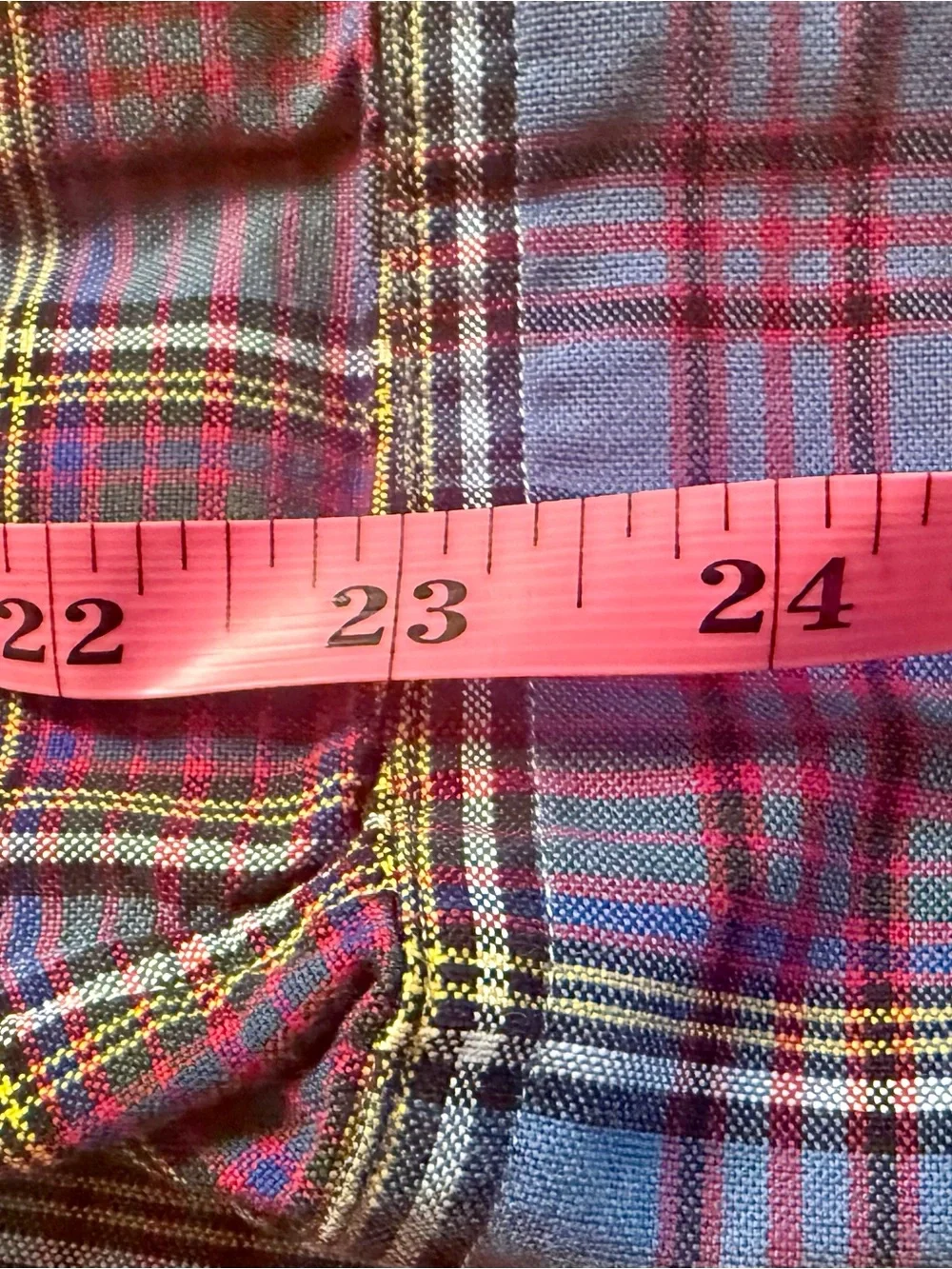 Ralph Lauren Plaid Button-Down Shirt in Burgundy and Blue - Picture 7 of 8